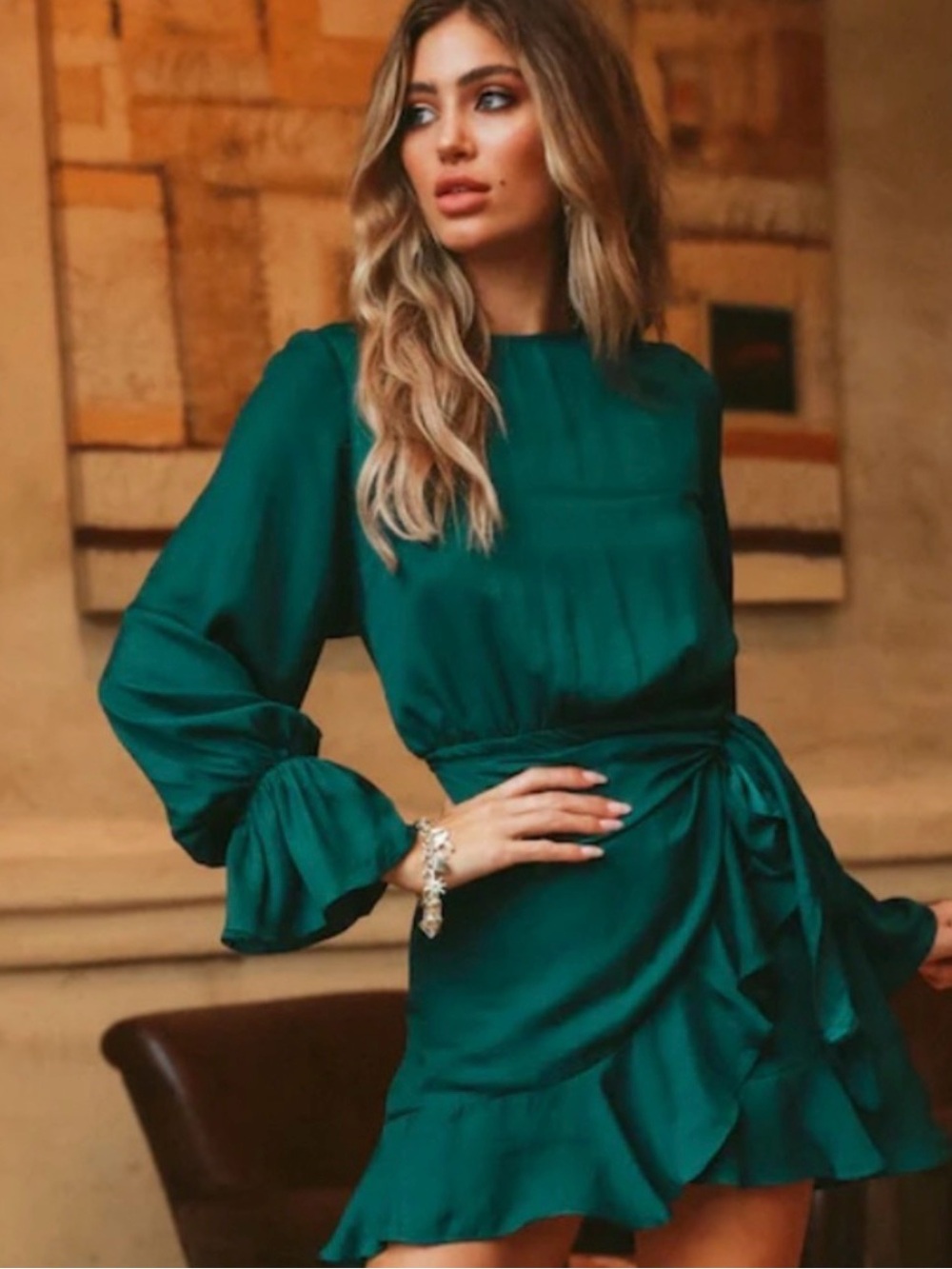 🆕 Hello Molly Hidden Figures Mini Dress in Forest Green / Size S / NWOT!